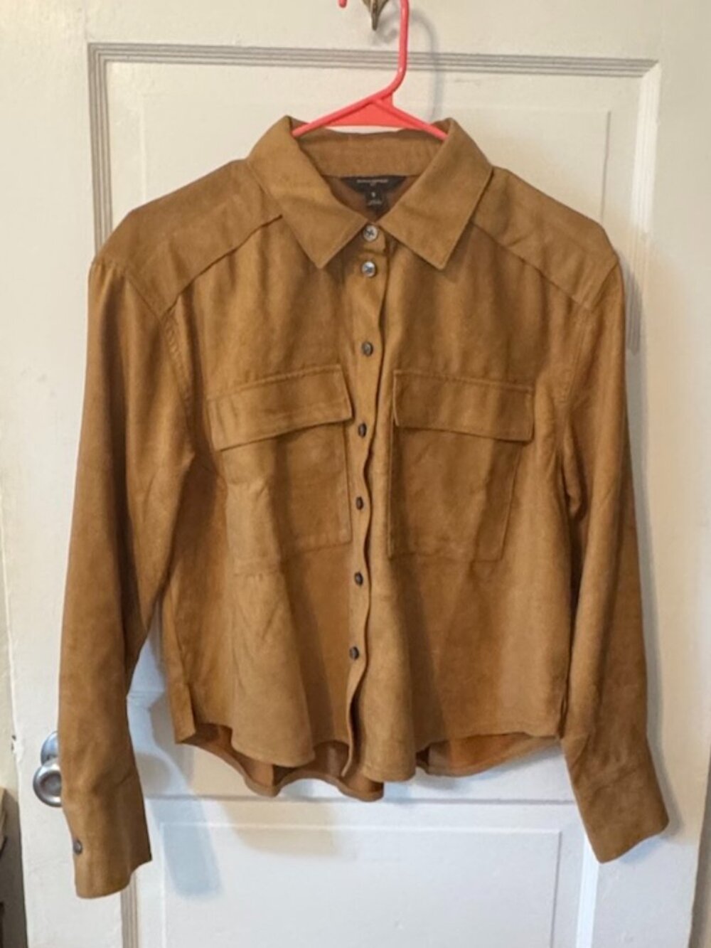 Banana Republic Factory Vegan Suede Cropped Shirt - S